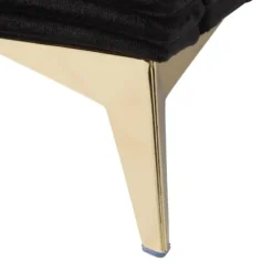 Beds & Headboards-Kirkland's Home Abba Velvet Ribbed Queen Bed Frame Black
