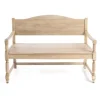 Benches & Ottomans-Kirkland's Home Abby Whitewashed Wood Bench Brown