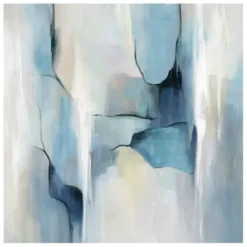 Canvas Art-Kirkland's Home Abstract In Blues Giclee Canvas Art Print Blue/White