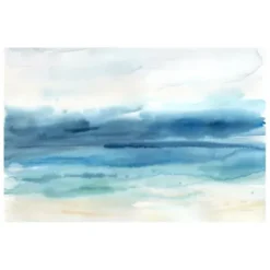 Canvas Art-Kirkland's Home Abstract Indigo Seascape Giclee Canvas Art Print Blue/Green/White