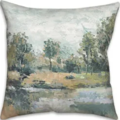 Pillows-Kirkland's Home Abstract Landscape Painted Pillow Blue/Green