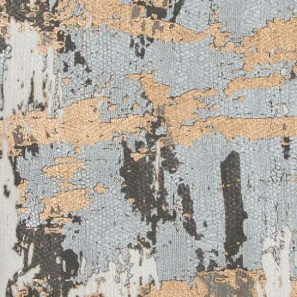 Pillows-Kirkland's Home Abstract Metallic Foil Pillow Silver/Gold