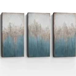 Canvas Art-Kirkland's Home Abstract 3-Pc. Giclee Canvas Art Print Set Blue