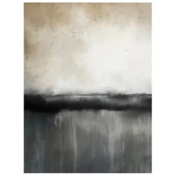 Canvas Art-Kirkland's Home Abstract Sunset Canvas Art Print Tan/Black/White
