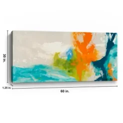 Canvas Art-Kirkland's Home Abstract Tidal I Giclee Canvas Art Print Orange/Blue