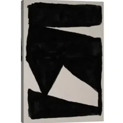 Canvas Art-Kirkland's Home Abstract Walk Giclee Canvas Art Print, 26X40 In. Black/White