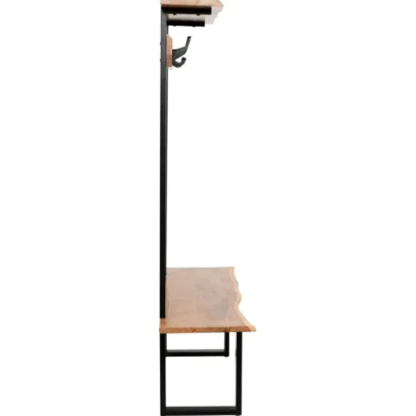 Entryway Furniture-Kirkland's Home Acacia Wood Modern Storage Hooks Hall Tree