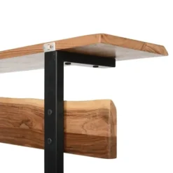 Entryway Furniture-Kirkland's Home Acacia Wood Modern Storage Hooks Hall Tree