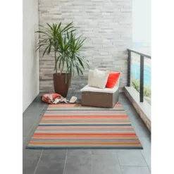 Outdoor Rugs-Kirkland's Home Adelaide Diamond Outdoor Area Rug, 6X9 Brown