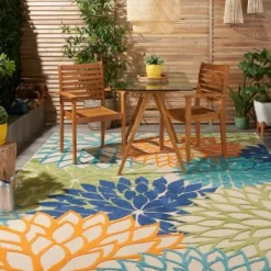 Outdoor Rugs-Kirkland's Home Adelaide Diamond Outdoor Area Rug, 5X7 Brown