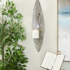 Sconces-Kirkland's Home Adrienne Steel Spiral Sconce Silver
