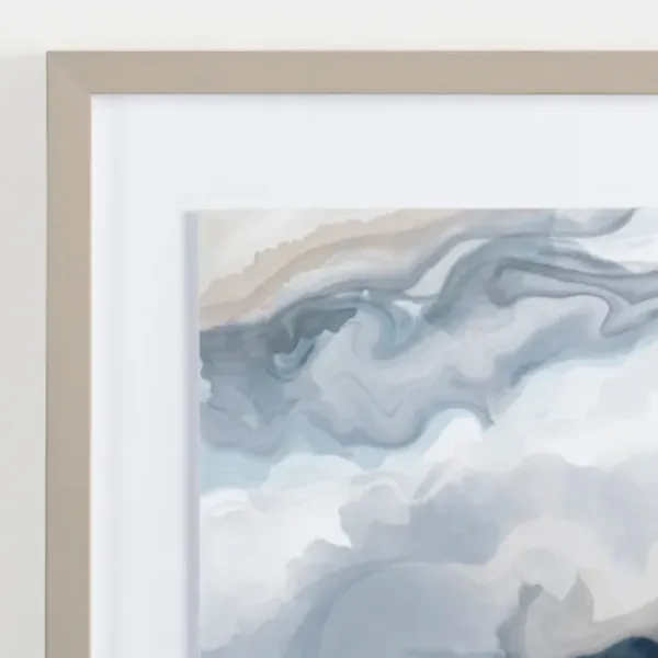 Framed Art-Kirkland's Home Agate Waves Framed Art Print Blue