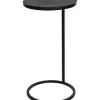 Accent & End Tables-Kirkland's Home Aged Metal Frame Slab Top Accent Table Black