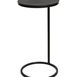 Accent & End Tables-Kirkland's Home Aged Metal Frame Slab Top Accent Table Black