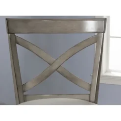 Bar Stools & Counter Height Stools-Kirkland's Home Aged X Back Counter Swivel Stool Gray