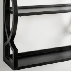 Shelves-Kirkland's Home Agnes Black 3-Tier Wall Shelf