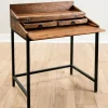 Office Furniture-Kirkland's Home Aiden Acacia Wood Writing Desk