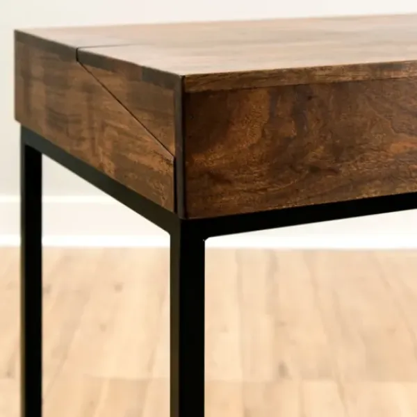 Office Furniture-Kirkland's Home Aiden Acacia Wood Writing Desk