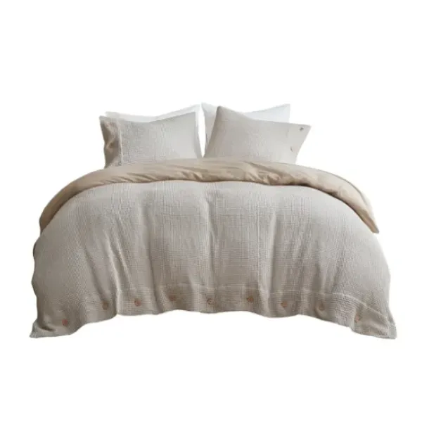Duvets-Kirkland's Home Alaya 3-Pc. California King Waffle Duvet Set Ivory