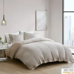 Duvets-Kirkland's Home Alaya 3-Pc. California King Waffle Duvet Set Ivory