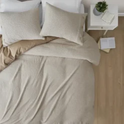 Duvets-Kirkland's Home Alaya 3-Pc. California King Waffle Duvet Set Ivory