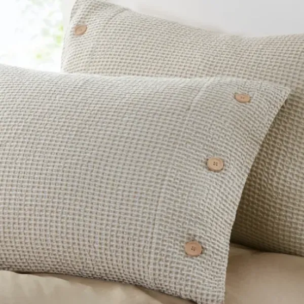 Duvets-Kirkland's Home Alaya 3-Pc. California King Waffle Duvet Set Ivory