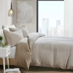 Duvets-Kirkland's Home Alaya 4-Pc. California King Waffle Duvet Set Tan