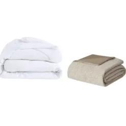 Duvets-Kirkland's Home Alaya 4-Pc. Full/Queen Waffle Duvet Set Tan