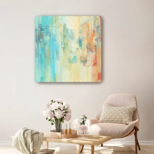 Canvas Art-Kirkland's Home Alley Walls Canvas Art Print Blue/Yellow