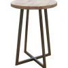 Accent & End Tables-Kirkland's Home Allie Natural Wood And Metal Accent Table Brown/Black