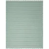 Blankets & Throws-Kirkland's Home Aloe Woven Stripes Cotton Throw Blue