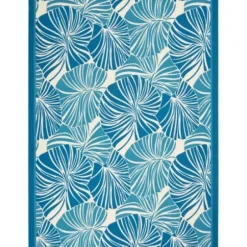 Outdoor Rugs-Kirkland's Home Aloha Black Geometric Indoor/Outdoor Area Rug, 5X7 Black/Gray