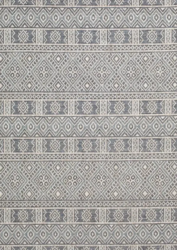 Outdoor Rugs-Kirkland's Home Aloha Botanical Indoor/Outdoor Rug, 5X7 Blue