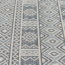 Outdoor Rugs-Kirkland's Home Aloha Botanical Indoor/Outdoor Rug, 5X7 Blue