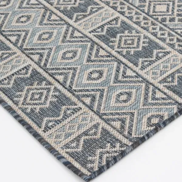 Outdoor Rugs-Kirkland's Home Aloha Botanical Indoor/Outdoor Rug, 5X7 Blue