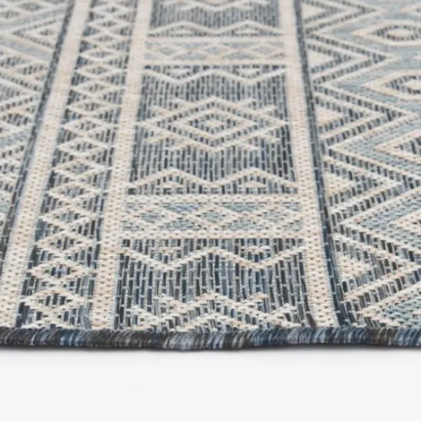Outdoor Rugs-Kirkland's Home Aloha Botanical Indoor/Outdoor Rug, 5X7 Blue