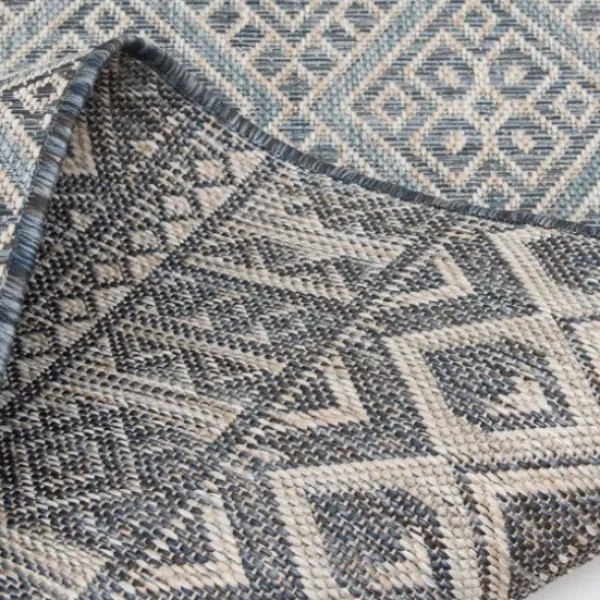Outdoor Rugs-Kirkland's Home Aloha Botanical Indoor/Outdoor Rug, 5X7 Blue