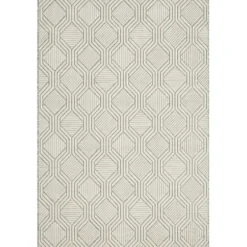 Outdoor Rugs-Kirkland's Home Aloha Ivory Botanical Indoor/Outdoor Area Rug, 3X5 Ivory/Gray