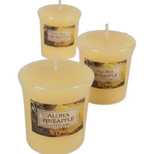 Candles-Kirkland's Home Aloha Pineapple Votive Candles, Set Of 8 Yellow