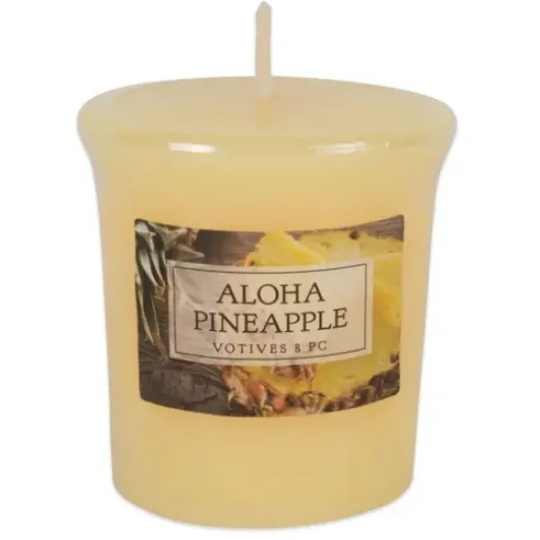 Candles-Kirkland's Home Aloha Pineapple Votive Candles, Set Of 8 Yellow
