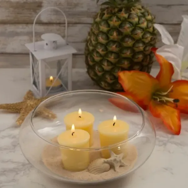 Candles-Kirkland's Home Aloha Pineapple Votive Candles, Set Of 8 Yellow