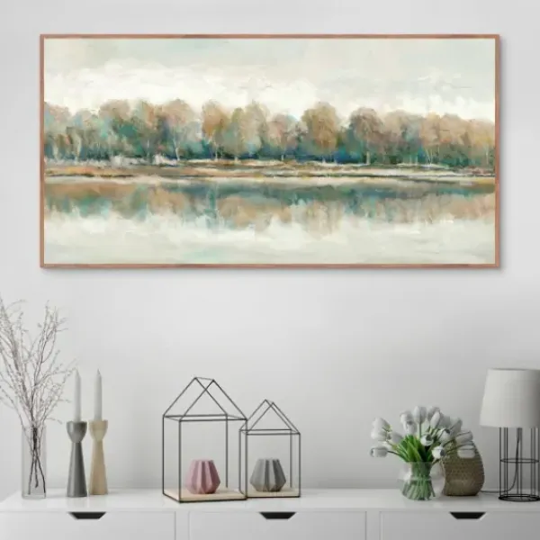 Framed Art-Kirkland's Home Along The Way I Framed Canvas Art White/Brown/Tan