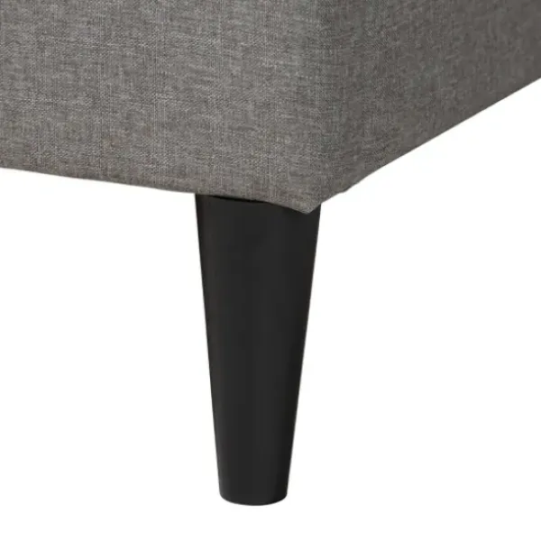 Beds & Headboards-Kirkland's Home Amala Button Tufted Queen Bed Frame Gray