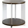 Accent & End Tables-Kirkland's Home Amari Chestnut Acrylic Side Table Brown