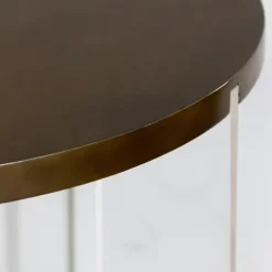 Accent & End Tables-Kirkland's Home Amari Chestnut Acrylic Side Table Brown