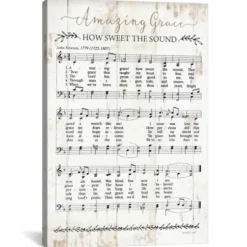 Wall Quotes & Signs-Kirkland's Home Amazing Grace I Canvas Art Print White