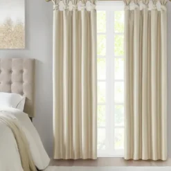 Curtains & Drapes-Kirkland's Home Amber Stripe Single Curtain Panel, 84 In. Tan/Red