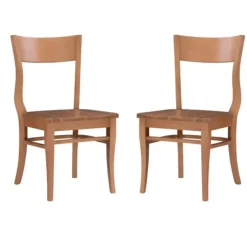 Dining Chairs-Kirkland's Home Amber Wave Frame Dining Chairs, Set Of 2 Brown