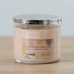 Candles-Kirkland's Home Amber Woods Triple Wick Jar Candle Brown