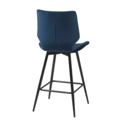 Bar Stools & Counter Height Stools-Kirkland's Home And Black Metal Swivel Counter Stool Blue